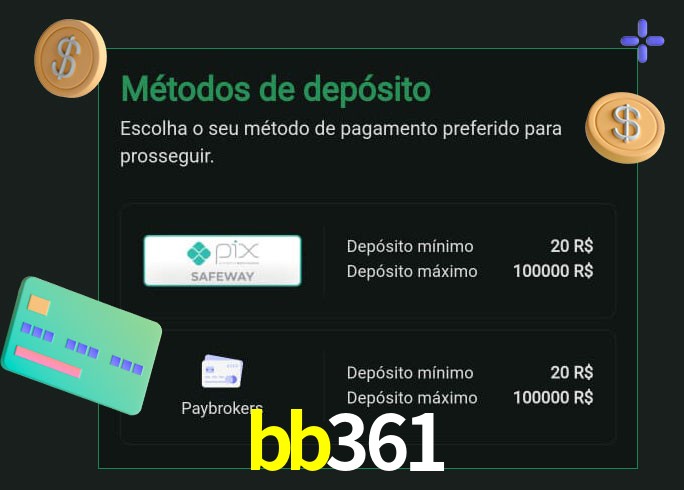 O cassino bb361 oferece uma grande variedade de métodos de pagamento